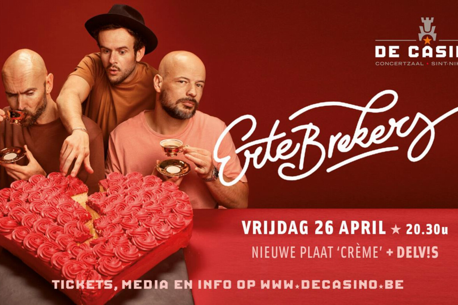 Ertebrekers + Delv!s spelen samen in de Casino