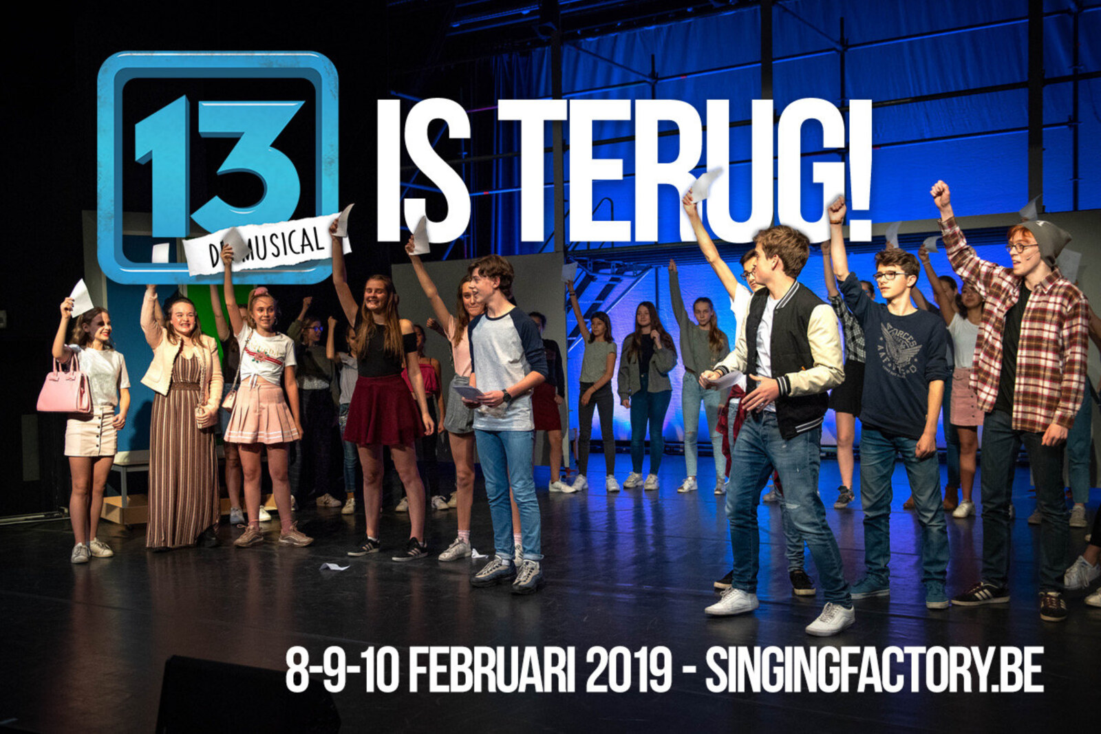 Tienercast swingende popmusical '13' klaar voor extra speelronde