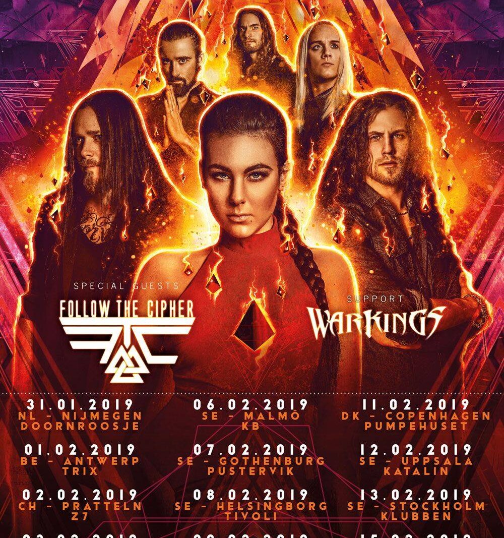 Follow The Cipher  kick off EU tour with AMARANTHE & WARKINGS tomorrow!