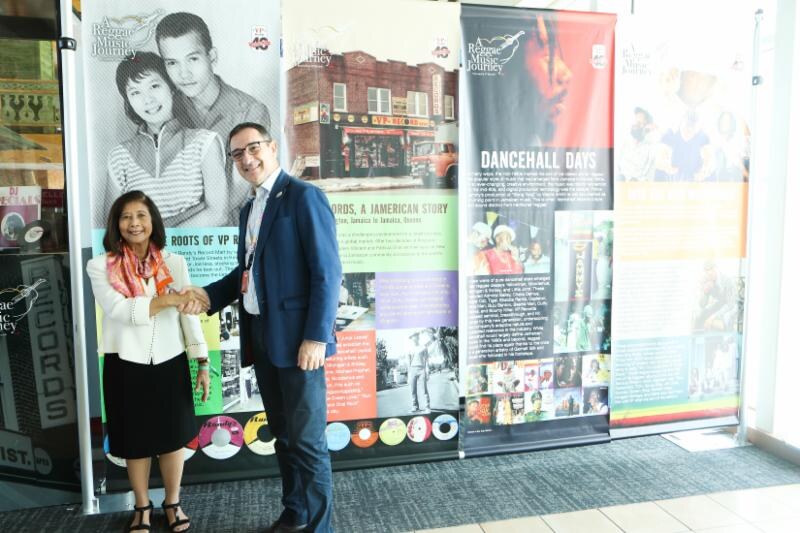 Christopher Martin, Raging Fyah unveiling ‘A Reggae Music Journey’ at Jamaica’s Sangster International Airport. 