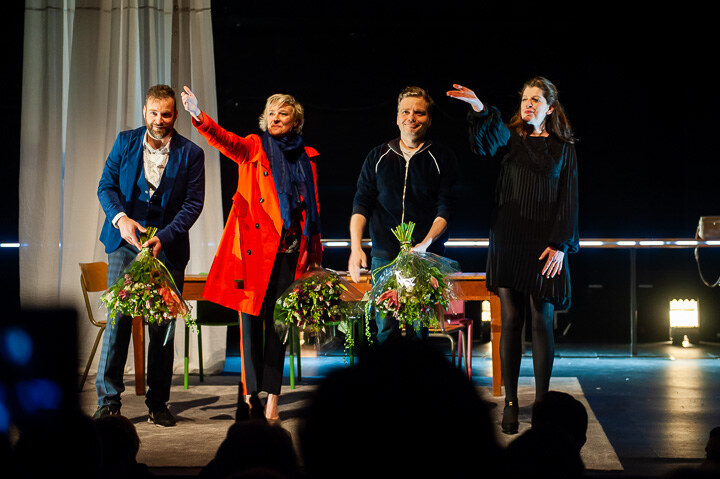 Première La Musica 2 met acteurs Katrien Debecker, David Cantens en zanger-componist Udo brengt een indringend portret van een ex-koppel.