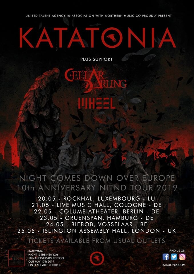 Cellar Darling announce tour with KATATONIA and exclusive Youtube live session