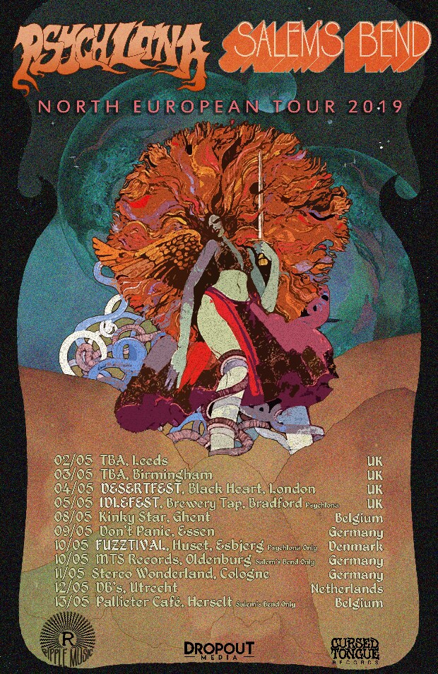 Salem's Bend and Psychlona UK/Euro tour, new Salem's Bend single live today