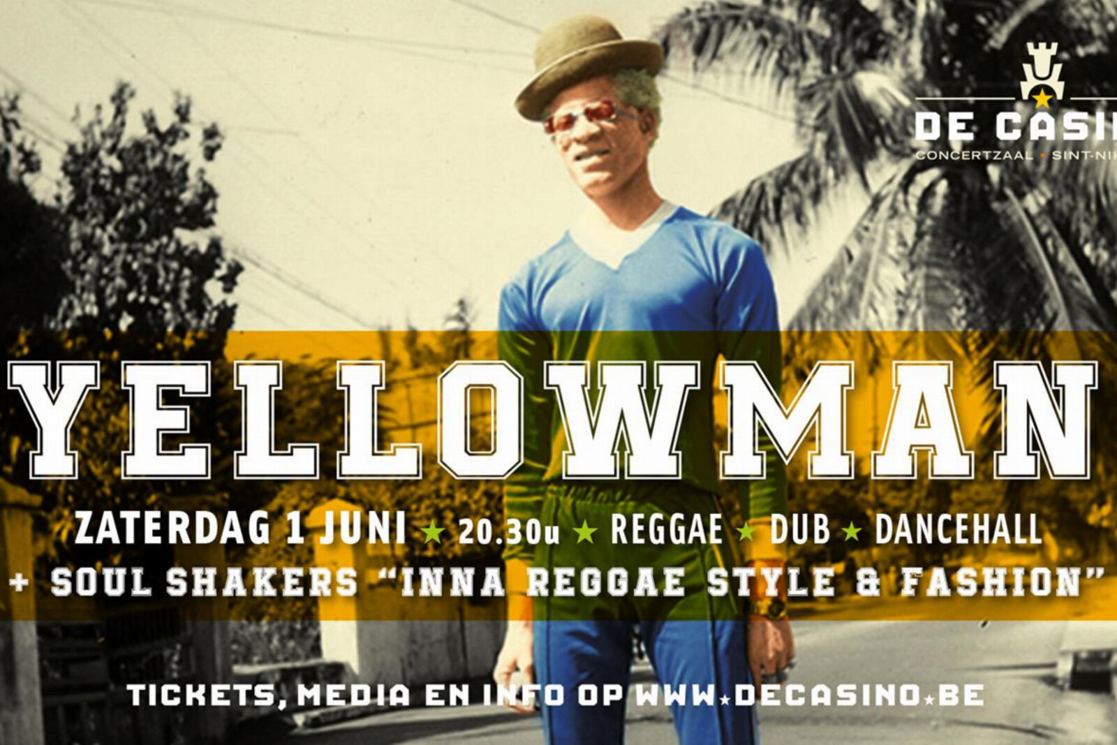 Jamaicaanse dancehall-held Yellowman komt naar De Casino