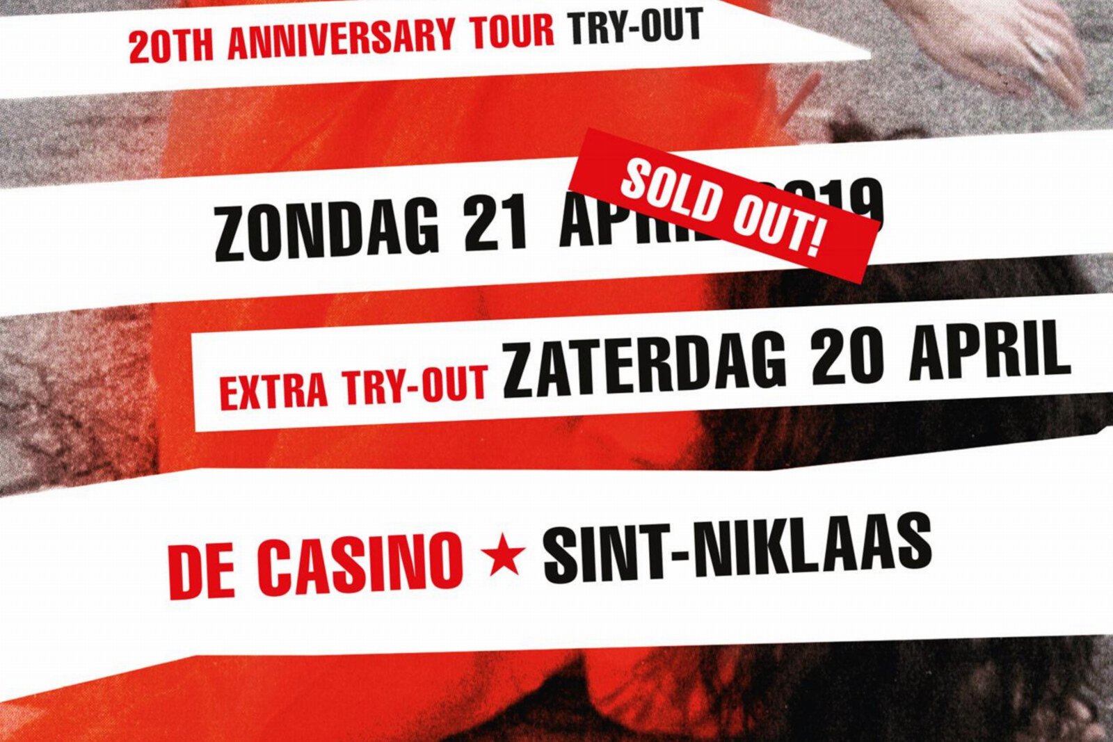 Extra show van dEUS op zaterdag 20 april in De Casino