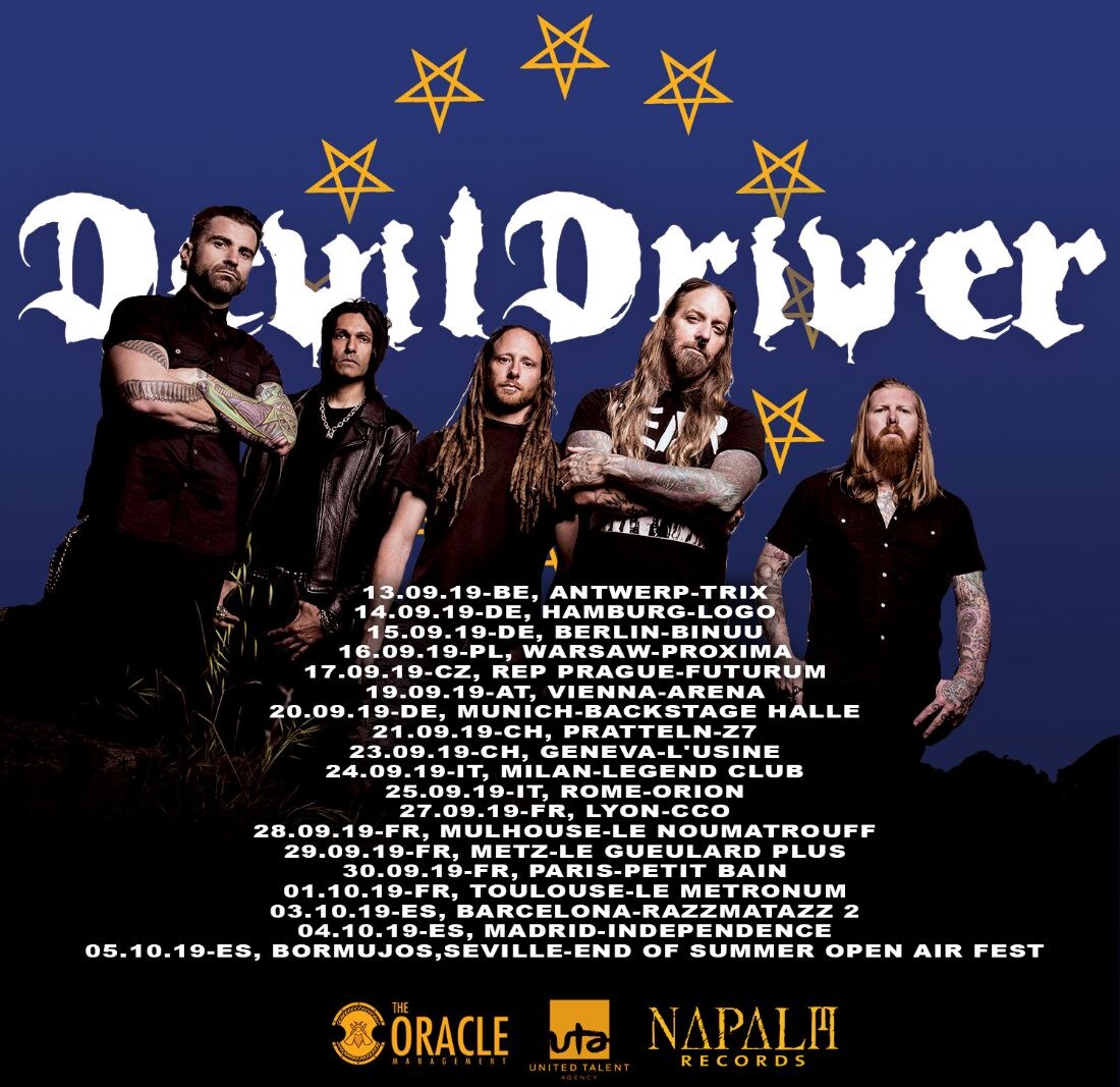 Devildriver Announce European Headlining TourStarting This September 2019!