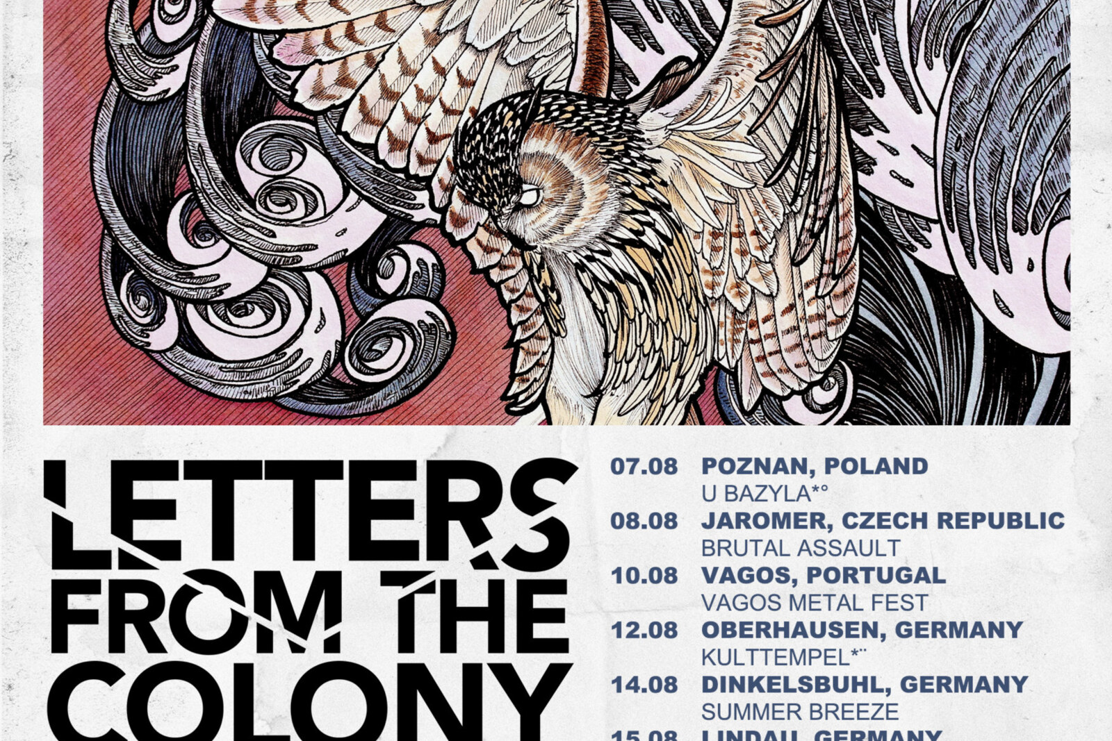 Letters From Colony  announce European summer tour!