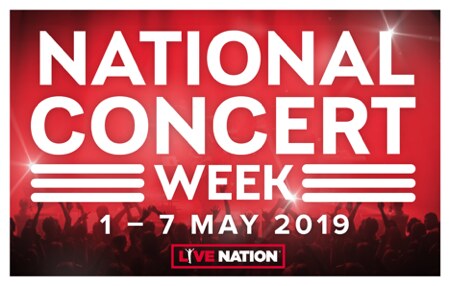 Live Nation viert National Concert Week van 1 tot 7 mei