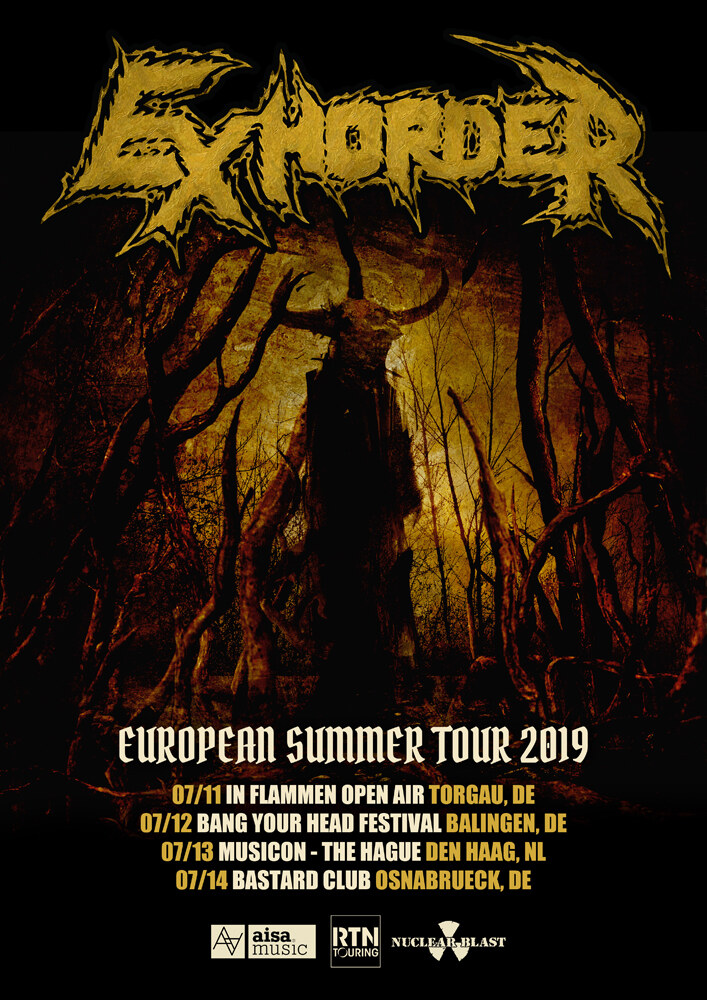 Exhorder announce European tour dates for July 2019!