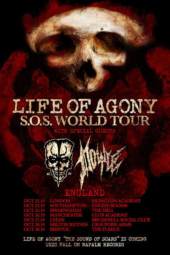 Life Of Agony  kick off S.O.S. World Tour this Fall, with very special guests DOYLE!
