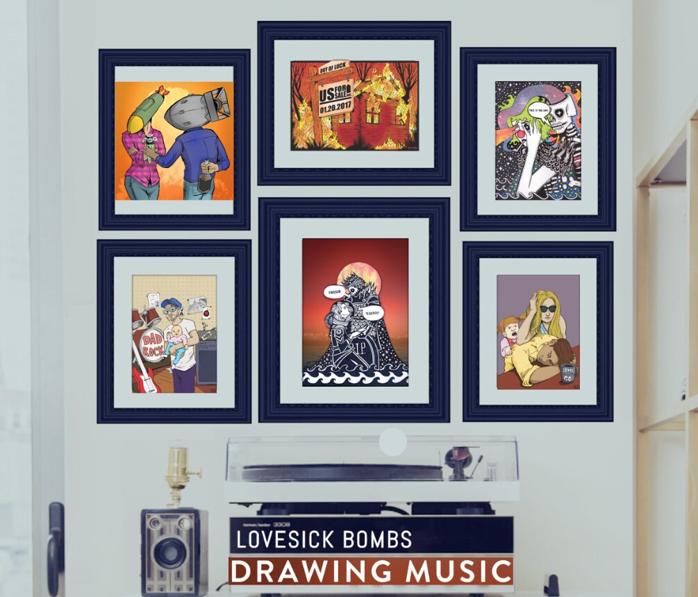 Drawing music  Lovesick Bombs: Unique Art & Music Series Brings Musicians Together To Craft A Song Which Visual Artists
