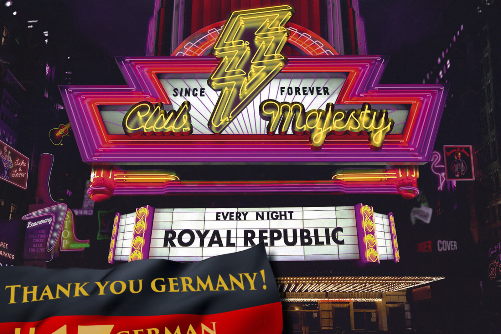 Royal Republic new album »Club Majesty« enters charts in several countries and release music video for 'Like A Lover'!
