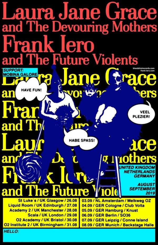 Frank Iero And The Future Violents Announce September EU Tour With Laura Jane Grace And The Devouring Mothers