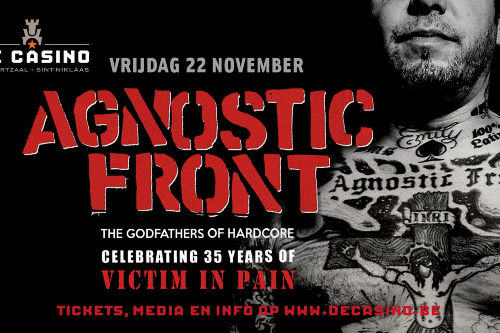 Agnostic Front komt naar De Casino