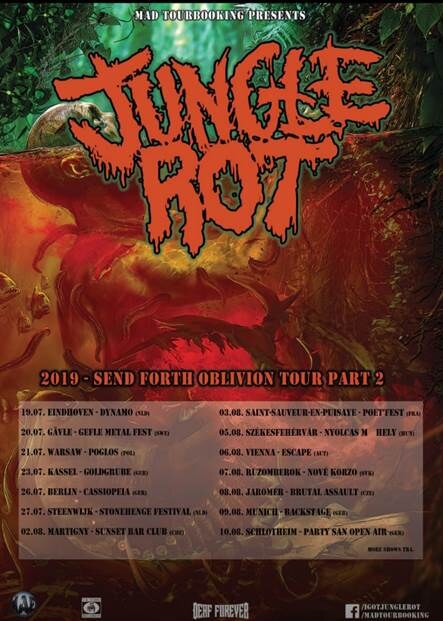 Jungle Rot Announce Send Forth Oblivion Tour Pt. 2, Permanent Drummer Named
