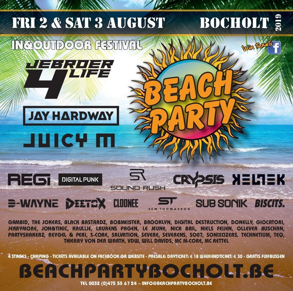 Beach Party Bocholt: line-up om van te snoepen