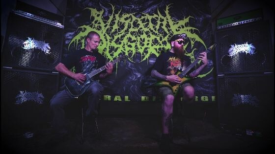 Visceral Disgorge release dual guitar playthrough video for  "Necrotic Biogenesis" via GearGods.net