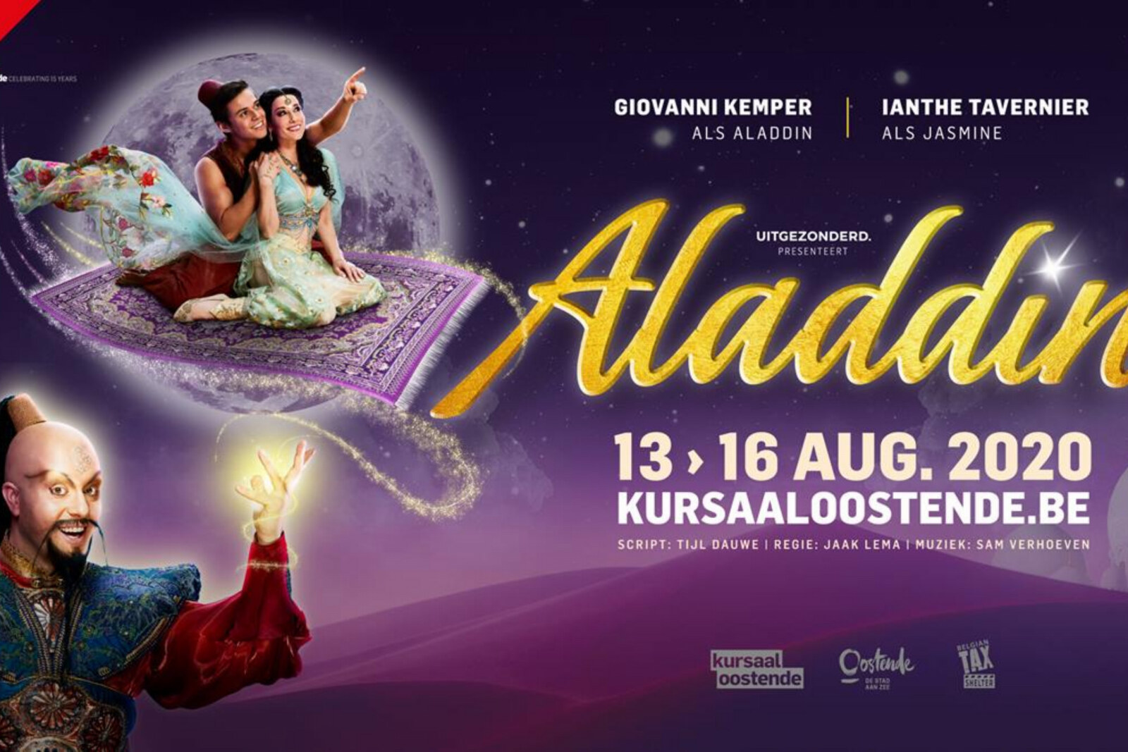  	Persbericht: Aladdin Klik hier als u deze email niet kan openen.  Aladdin komt naar Kursaal Oostende in 2020