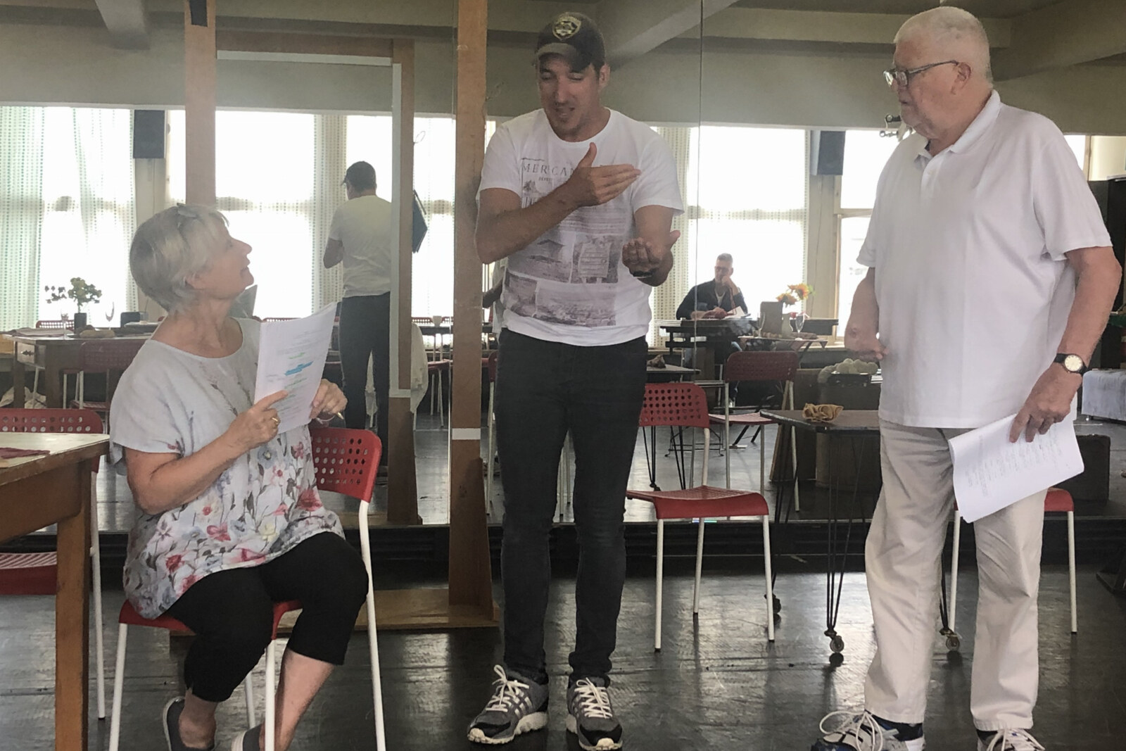 Andy Peelman en Danni Heylen repeteren volop aan "Chez Nonkel Jef"