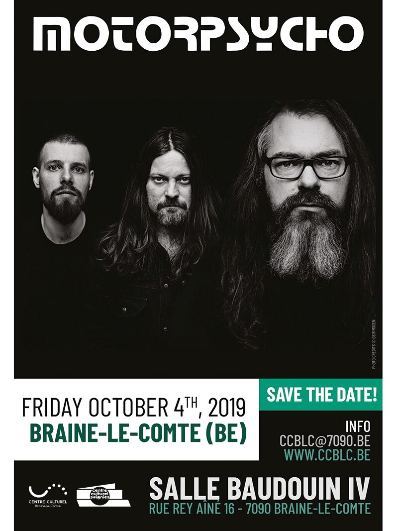 Motorpsycho live op 4 oktober in de Braine Le Comte bij Brussel