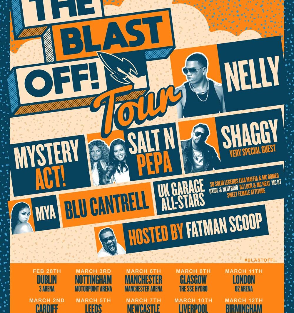 Fatman Scoop hosts Nelly, Shaggy, Salt N Pepa, Blu Cantrell and more on The Blast Off! Tour 2020