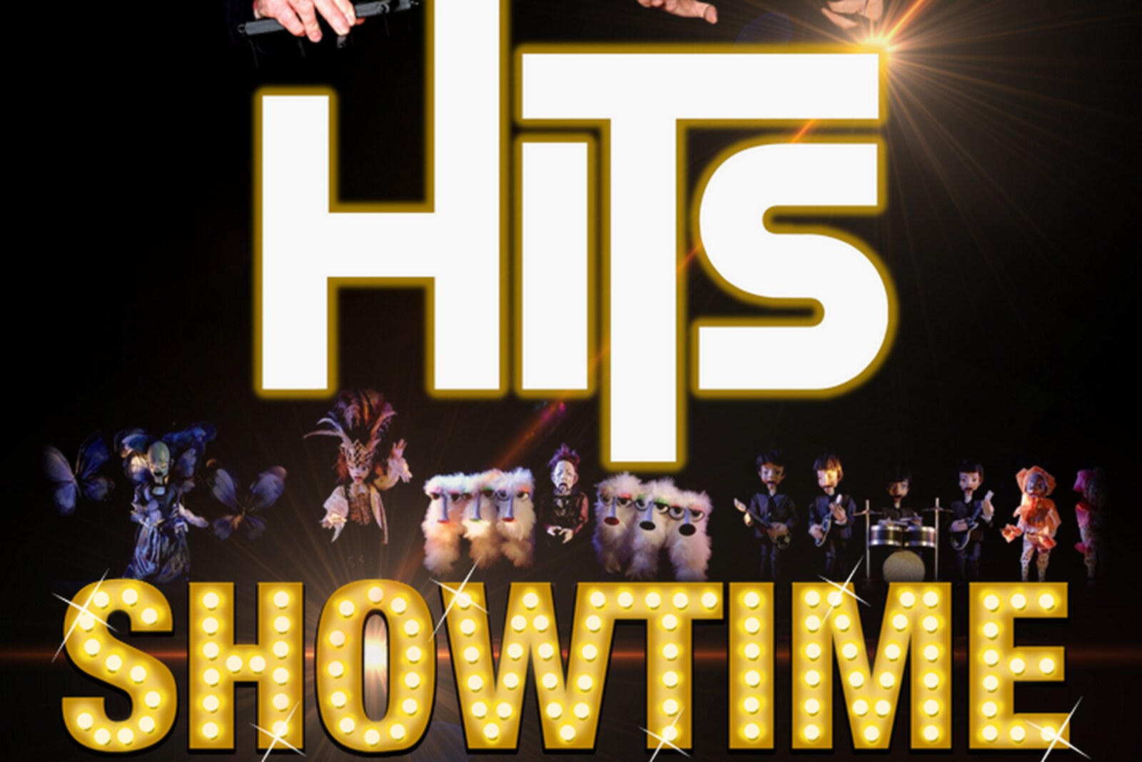 Binnenkort in het Fakkeltheater: 1 spetterende, muzikale show, 2 poppenspelers en 120 marionetten op scène in Hits showtime