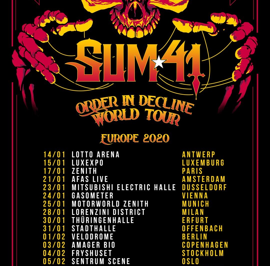 Sum 41 Announce European Dates For Their "Order In Decline" World Tour!