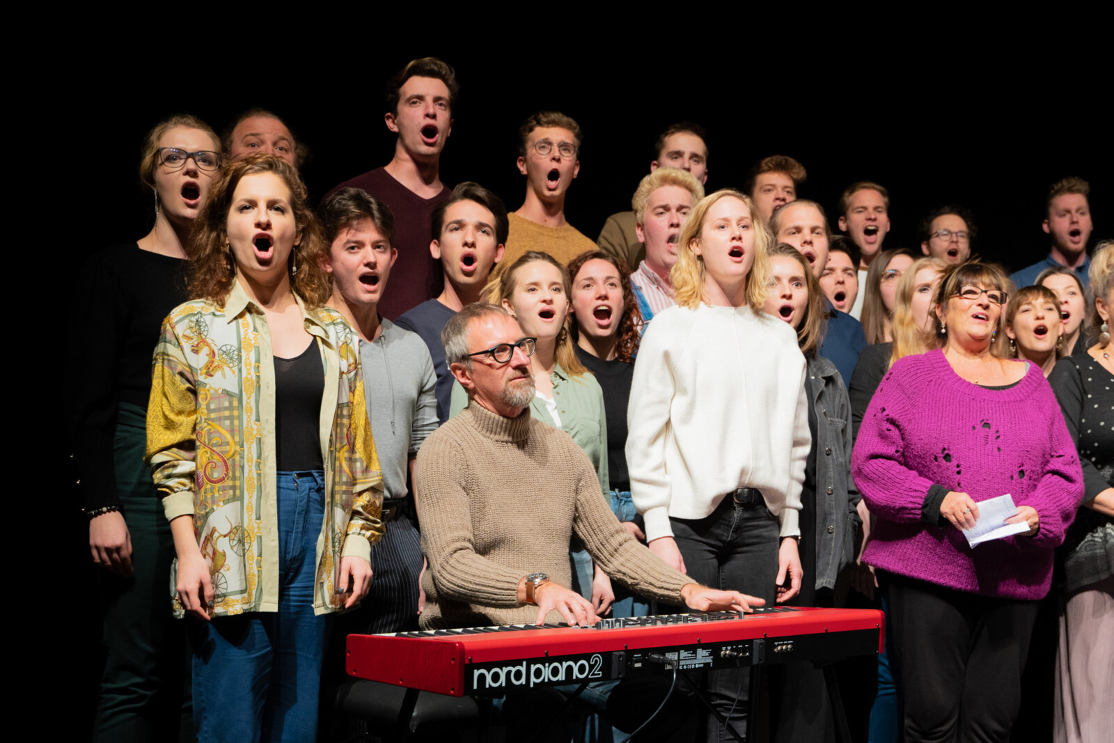 Musical Vlaanderen Solidiar protesteerde in het Fakkeltheater tegen de besparingen