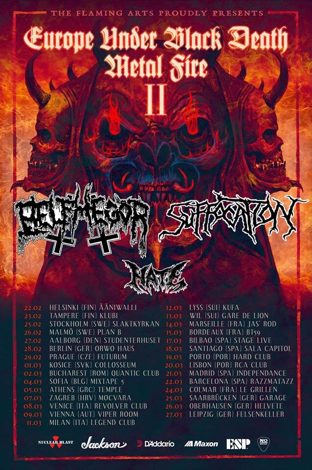 Belphegor & Suffocation announce new dates for European tour