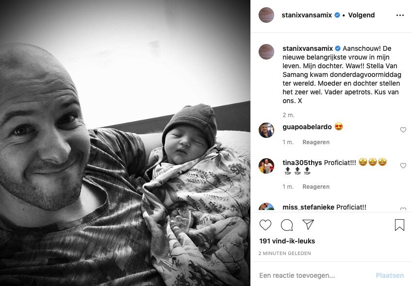 Stan Van Samang voor 2de keer papa
