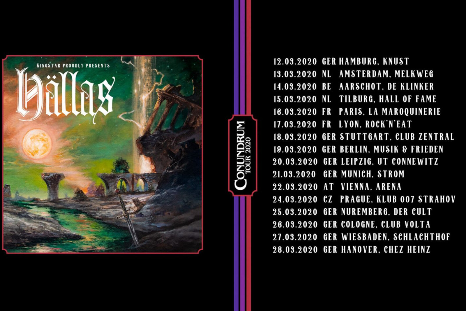 Hallas Signs With Napalm Records - European Tour Starts in March, 2020!