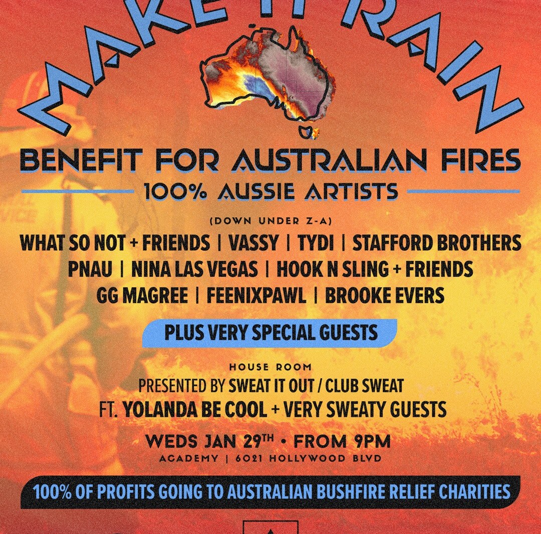 Make It Rain stormed Los Angeles - raised over $75,000 for Australian bushfire relief