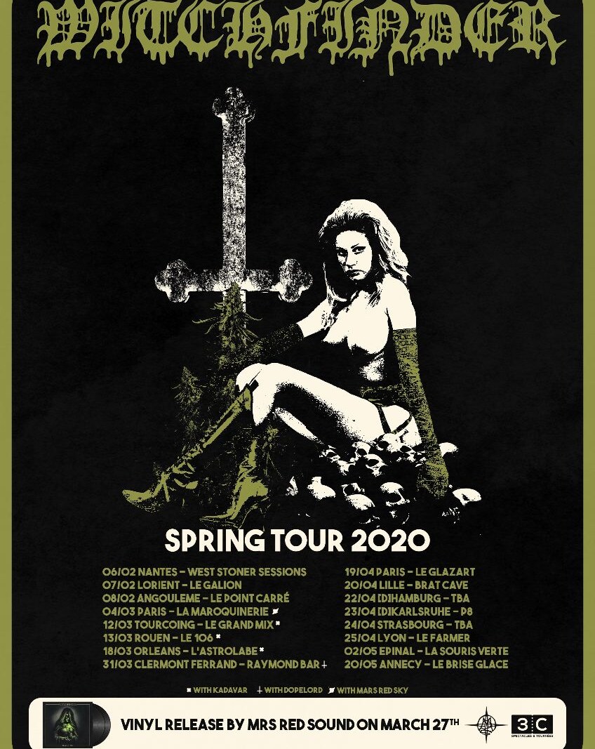 Doom sludge unit Witchfinder on tour!!