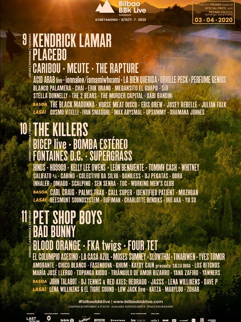 Bilbao BBK Live completes 2020 festival lineup