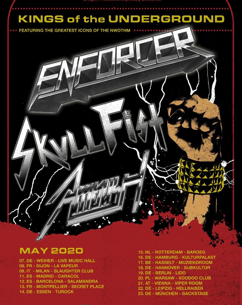 Enforcer- announce European tour in May with SKULL FIST & AMBUSH!