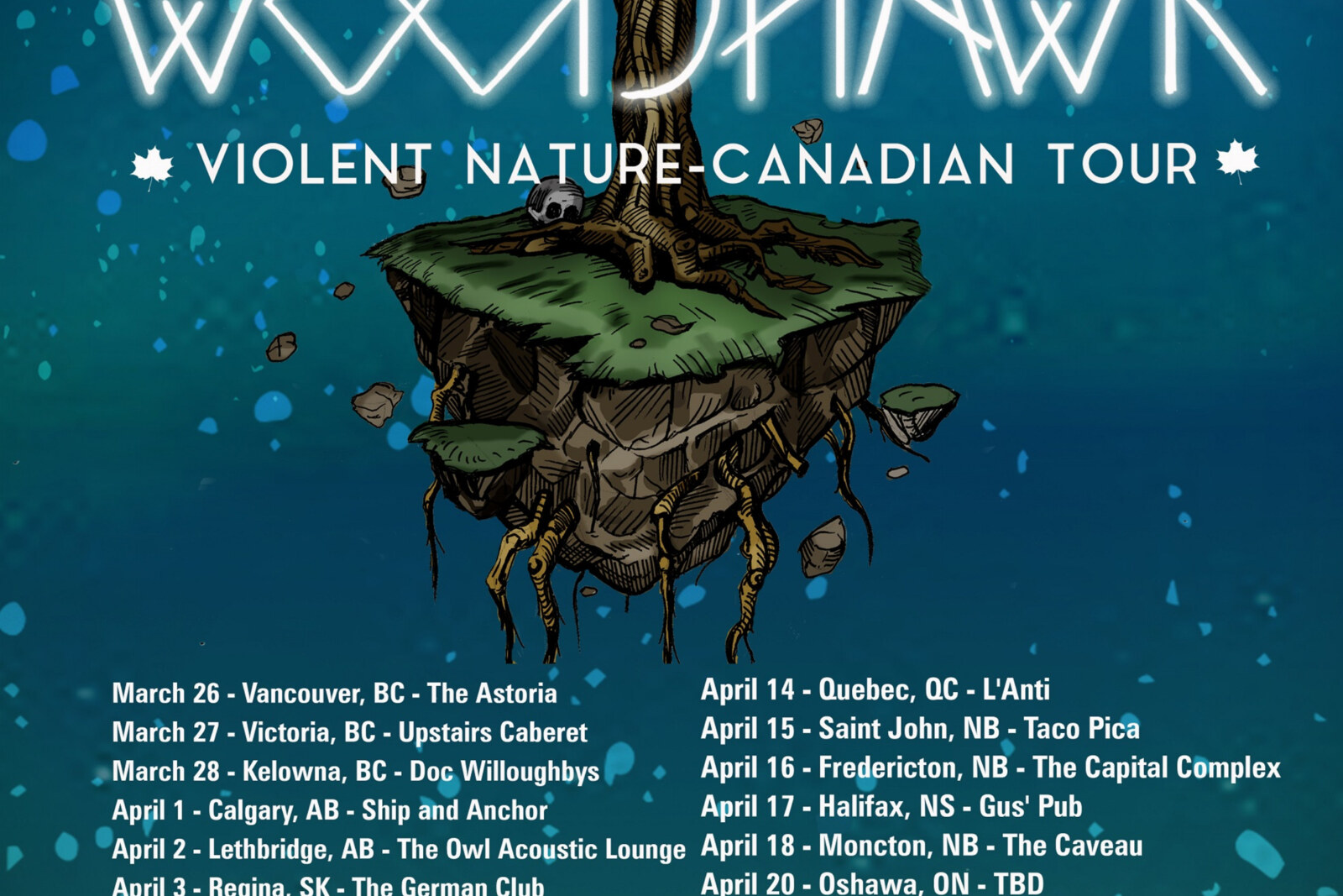 Riff Wizards  Woodhawk Announce "Violent Nature Canadian Tour"