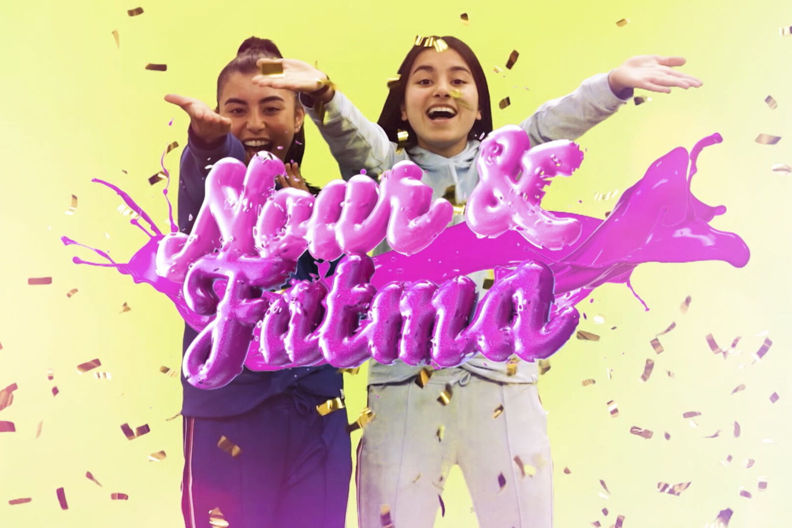 Zusjes Nour & Fatma gaan op TikTok-missie bij Gers Pardoel, Nora Gharib, Céline Dept en Stien Edlund