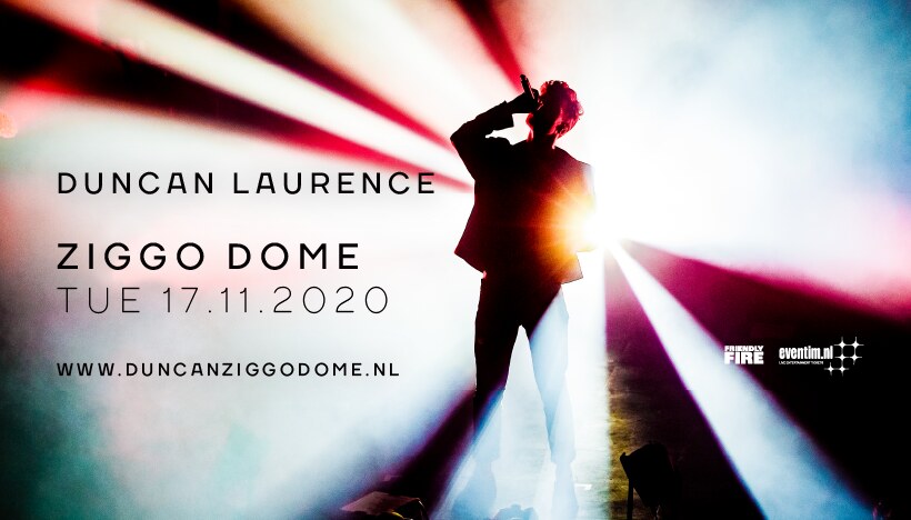 Concert Duncan Laurence in Ziggo Dome verplaatst naar 17 november 2020
