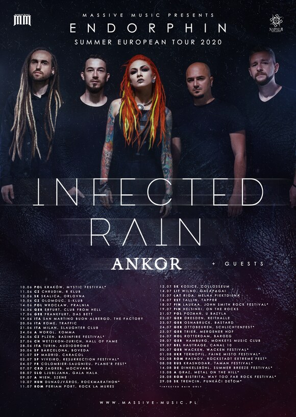Infected Rain reveal many more European Tour Dates for 2020!