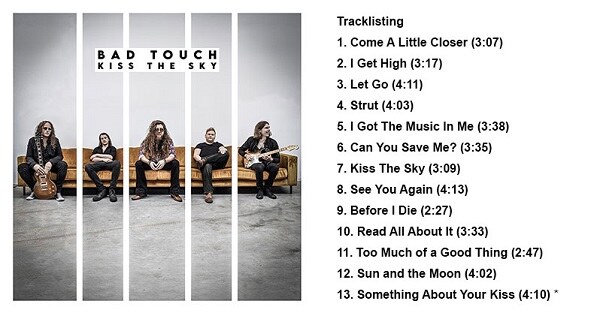 Bad Touch Released New Single “Strut” Taken From Upcoming Album “Kiss The Sky” Out June 19th