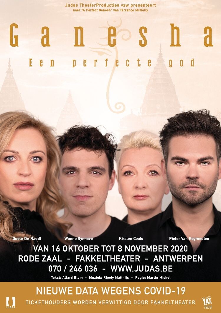 De nieuwe speeldata van de musical “GANESHA – Een perfecte god” lopen van 16 oktober tot en met 8 november 2020.