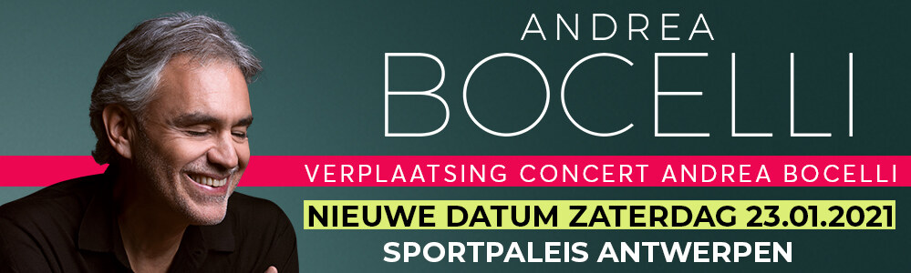 Andrea Bocelli verhuist concert naar 23 januari 2021 