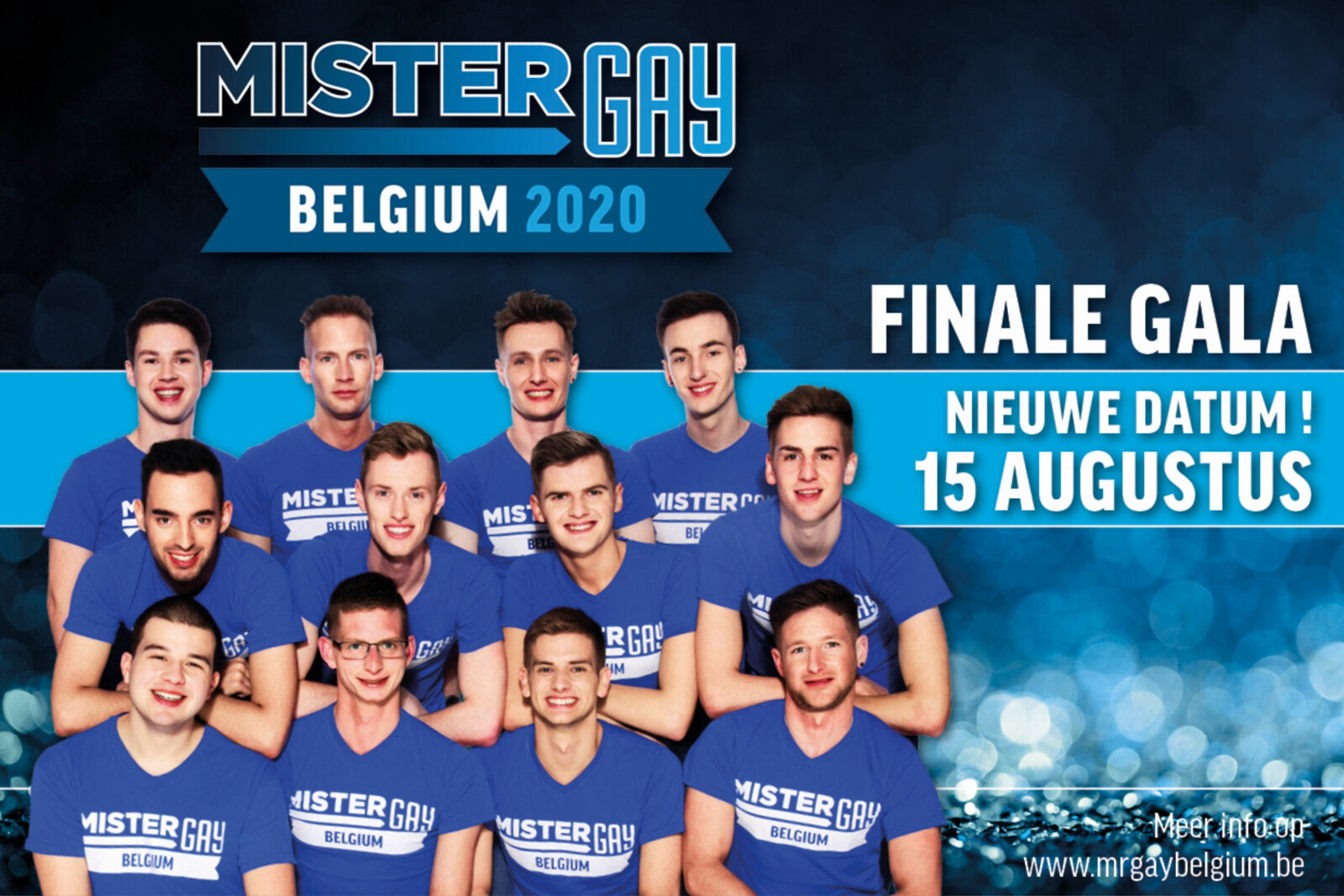 Mr Gay Belgium Gala 2020 verplaatst naar 15 augustus wegens coronavirus 