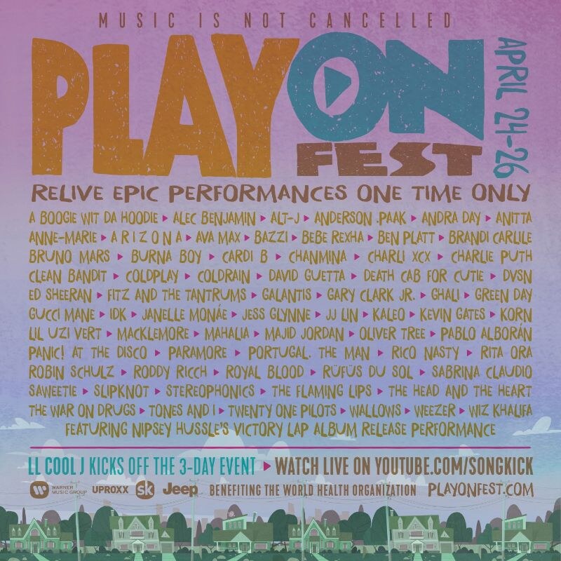 Warner Music en de Wereldgezondheidsorganisatie lanceren eenmalig digitaal festival  ‘PlayOn Fest’