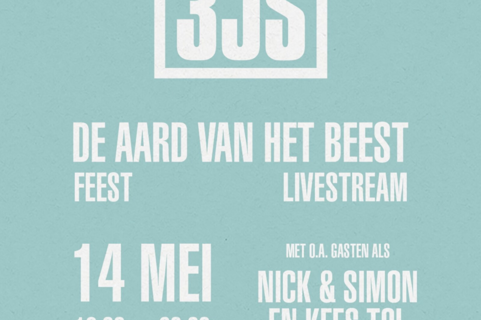 3JS lanceren nieuw album met 'De Aard Van Het Beest Feest'