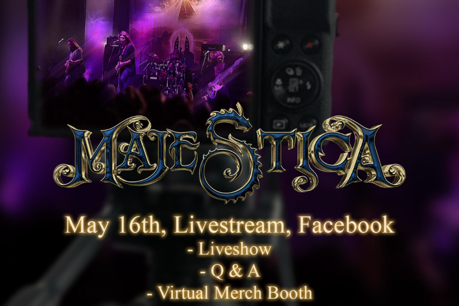 Majestica to do a livestream show on Saturday, May 16th!