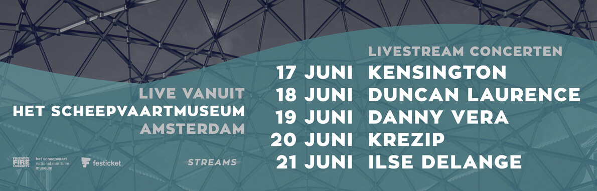 Kensington, Krezip, Ilse DeLange en vele anderen treden op vanuit Het Scheepvaartmuseum