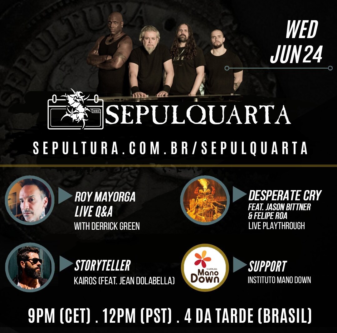 Sepultura welcome Roy Mayorga to their SepulQuarta sessions