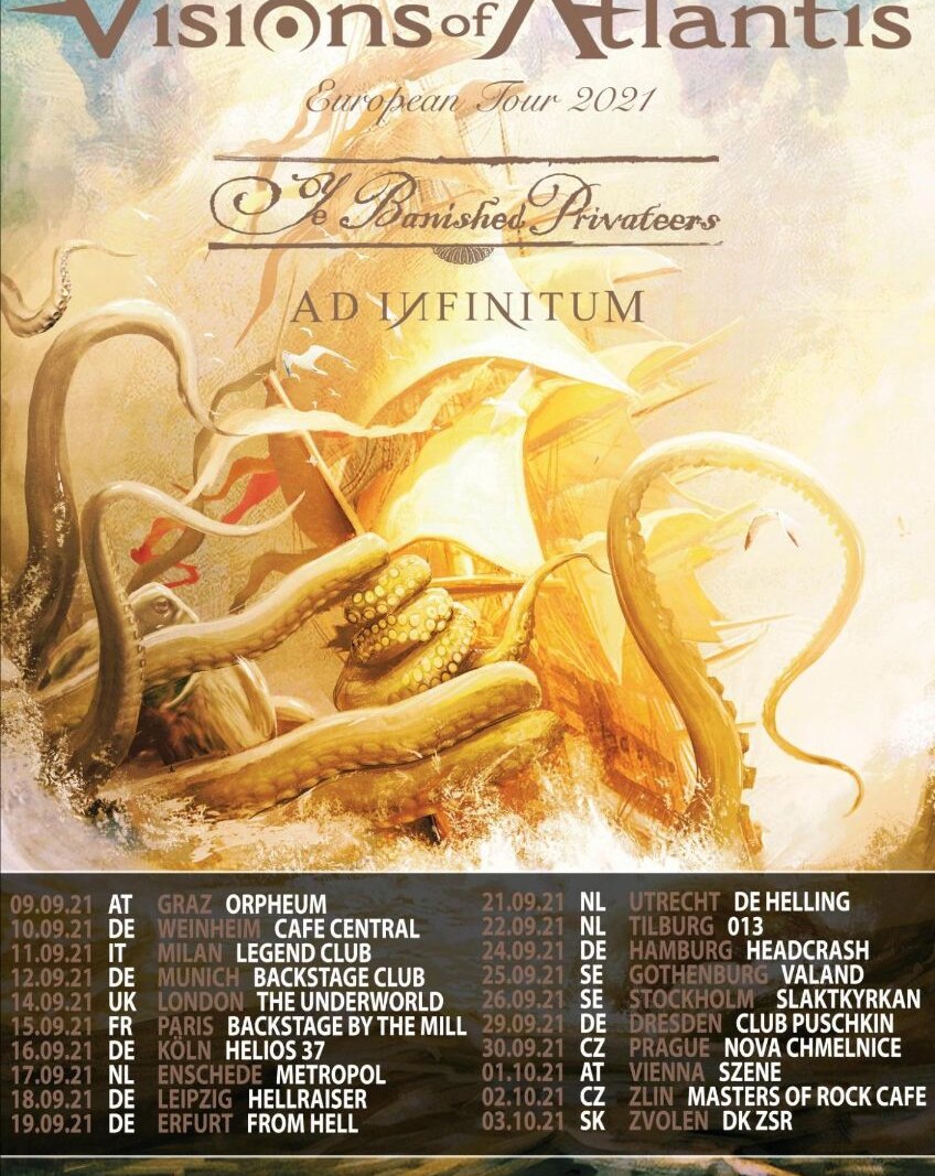 Visions Of Atlantis: New Dates For European Headline Tour 2021!