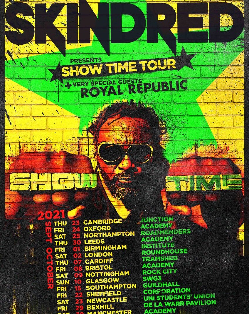 Skindred announce September 2021 'Showtime Tour'